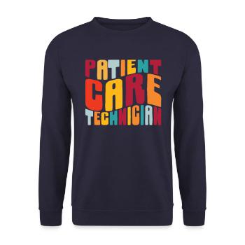 Patientenversorgung im Gesundheitswesen der Patien - Unisex Pullover - Navy - Vorne - Alina (178cm) & Michal (187cm)