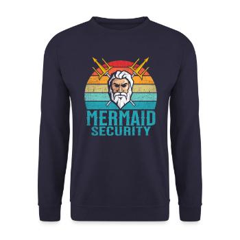 Sirène Sécurité Merman Costume Mermaid Coffre-fort - Sweat-shirt Unisexe - marine - Devant - Alina (178cm) & Michal (187cm)