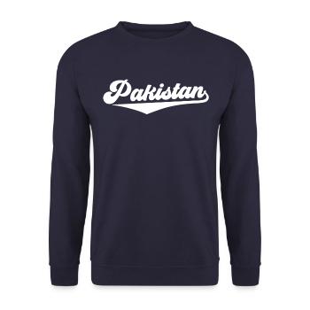 Pakistan-Trikot Pakistan Cricket-Fan Pakistan - Unisex Pullover - Navy - Vorne - Alina (178cm) & Michal (187cm)