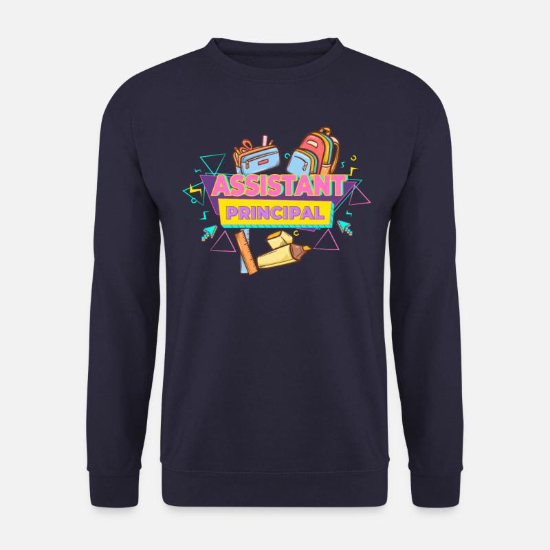 Stellvertretender Schulleiter Niedlicher Retro- - Unisex Pullover - Navy