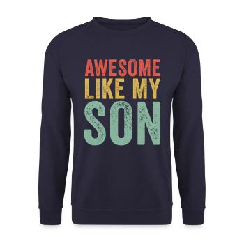 Großartig wie mein Sohn - Unisex Pullover - Navy - Vorne - Alina (178cm) & Michal (187cm)