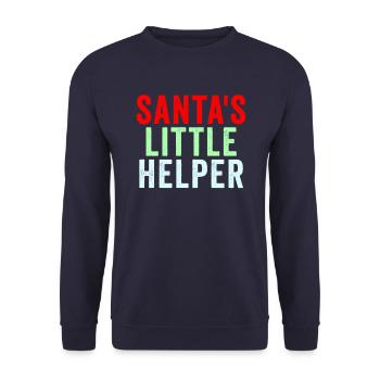 Le petit assistant du Père Noël. Jour de Noël - Sweat-shirt Unisexe - marine - Devant - Alina (178cm) & Michal (187cm)