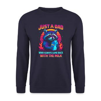 Juste un père qui revenait toujours avec le lait - Sweat-shirt Unisexe - marine - Devant - Alina (178cm) & Michal (187cm)