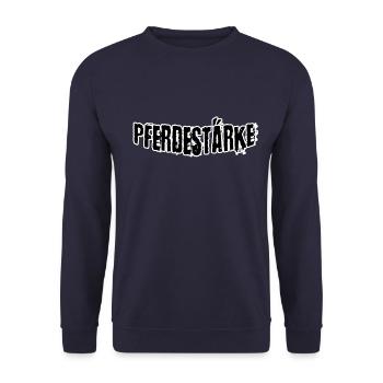 Pferdestärke - Unisex Pullover - Navy - Vorne - Alina (178cm) & Michal (187cm)