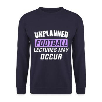 Des conférences de football imprévues peuvent avoir lieu - Sweat-shirt Unisexe - marine - Devant - Alina (178cm) & Michal (187cm)