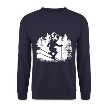 Ski, après-ski, sports d’hiver, vacances au ski - Sweat-shirt Unisexe - marine - Devant - Alina (178cm) & Michal (187cm)