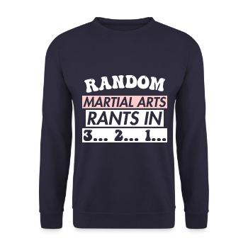 RANDOM MARTIAL ARTS RANTS IN 3... 2... 1... - Unisex Sweatshirt - navy - Front - Alina (178cm) & Michal (187cm)