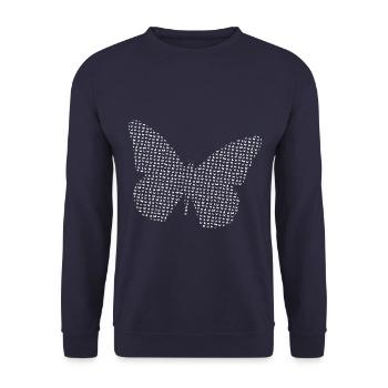 Butterfly Butterfly - Unisex Sweatshirt - navy - Front - Alina (178cm) & Michal (187cm)