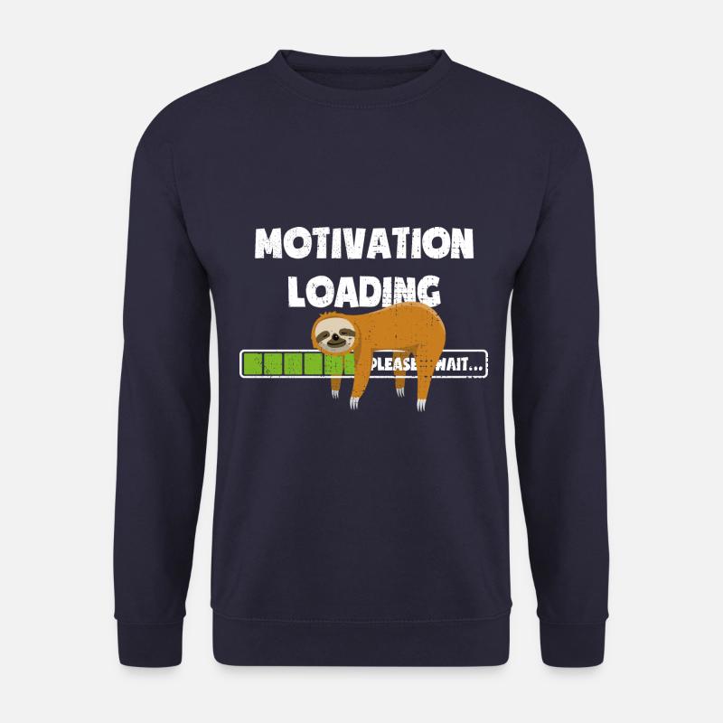 Faultier - Motivation wird geladen - bitte warten - Unisex Pullover - Navy