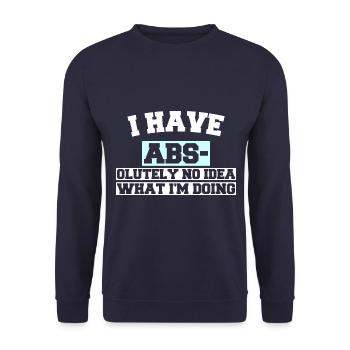 J’AI DES ABS- OLUTELY AUCUNE IDÉE DE CE QUE JE FAIS - Sweat-shirt Unisexe - marine - Devant - Alina (178cm) & Michal (187cm)