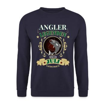Angler Juli Legenden - Unisex Pullover - Navy - Vorne - Alina (178cm) & Michal (187cm)