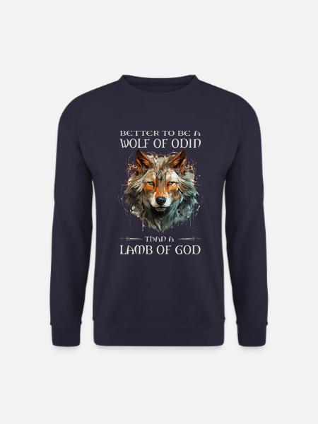 Wikinger, Odin, Besser ein Wolf von Odin - Unisex Pullover - Navy