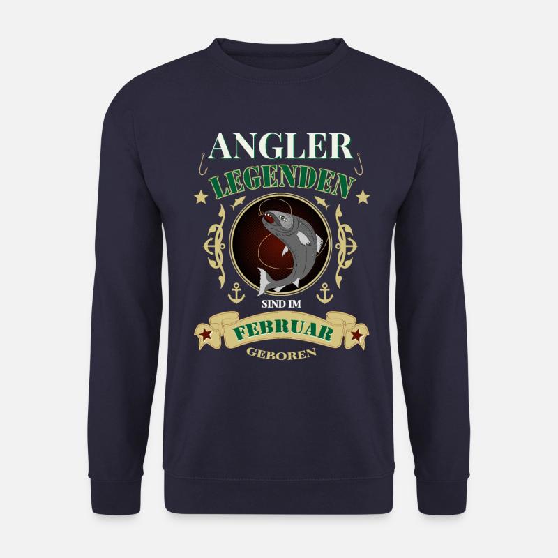 Angler Februar Legenden - Unisex Pullover - Navy