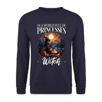 Witch - Unisex Pullover - Navy - Vorne - Alina (178cm) & Michal (187cm)