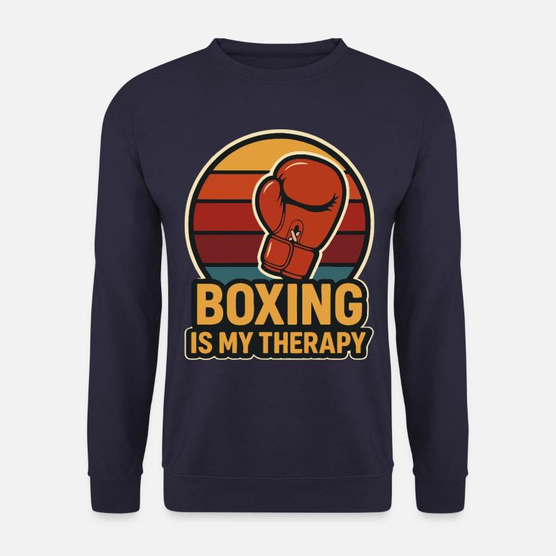 Boxen ist meine Therapie - Unisex Pullover - Navy