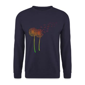 Glider Pilot Dandelion Dandelion Glider - Unisex Sweatshirt - navy - Front - Alina (178cm) & Michal (187cm)