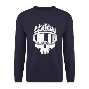 Totenkopf, Ski, Après-ski, Sports d’hiver, Vacances au ski - Sweat-shirt Unisexe - marine - Devant - Alina (178cm) & Michal (187cm)