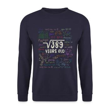 Root of 389 = 17th Birthday - Gift - Unisex Sweatshirt - navy - Front - Alina (178cm) & Michal (187cm)