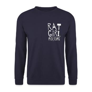 Rat Girl For Life! Be your self-confident you! - Unisex Sweatshirt - navy - Front - Alina (178cm) & Michal (187cm)