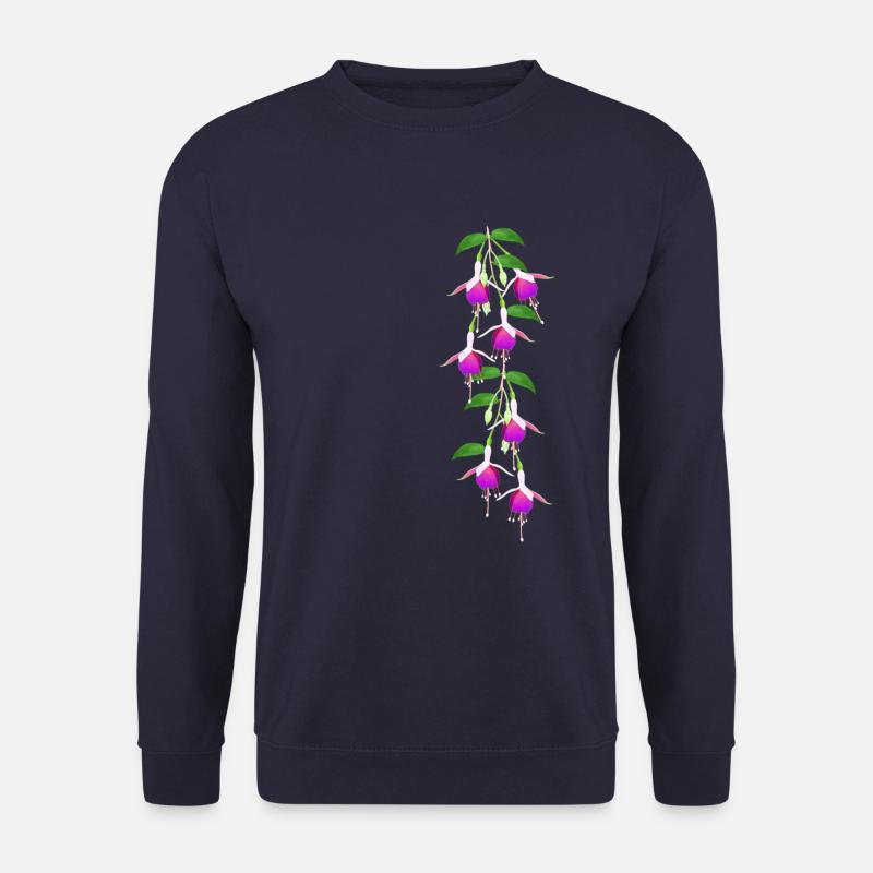 Fuchsia, fleurs - Sweat-shirt Unisexe - marine