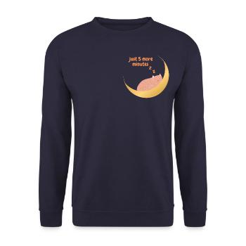 Chat sur la lune - Sweat-shirt Unisexe - marine - Devant - Alina (178cm) & Michal (187cm)
