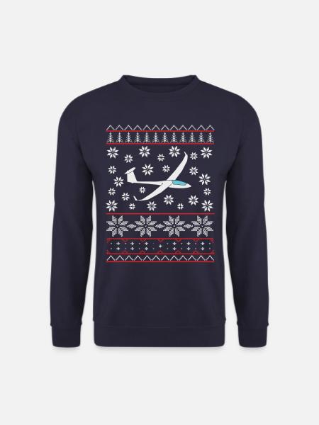 ugly christmas segelflug Segelflieger Discus - Unisex Pullover - Navy
