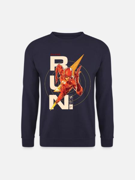 The Flash Schriftzug RUN. - Unisex Pullover - Navy