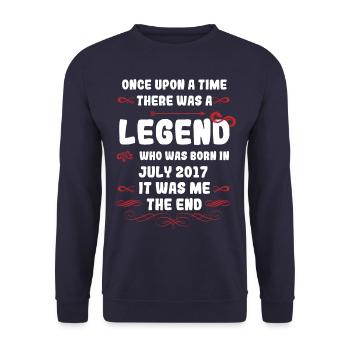 Il était une fois une légende. Juillet 2017 Anniversaire - Sweat-shirt Unisexe - marine - Devant - Alina (178cm) & Michal (187cm)