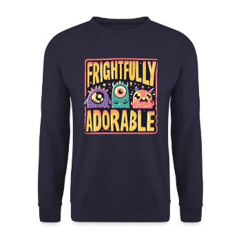 SCHRECKLICH BEZAUBERND - Unisex Pullover - Navy - Vorne - Alina (178cm) & Michal (187cm)