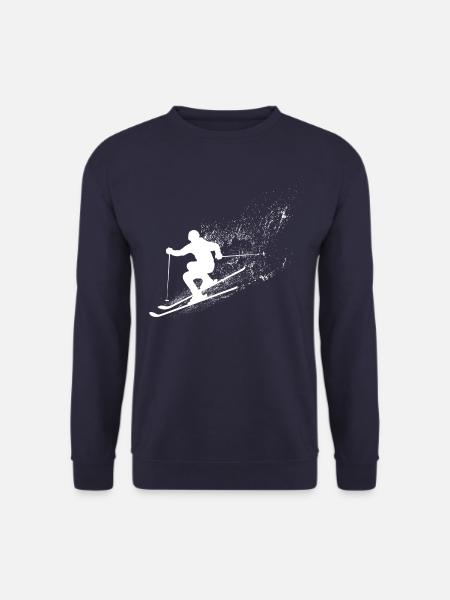 Ski, Pulverschnee, Wintersport, Skiurlaub - Unisex Pullover - Navy
