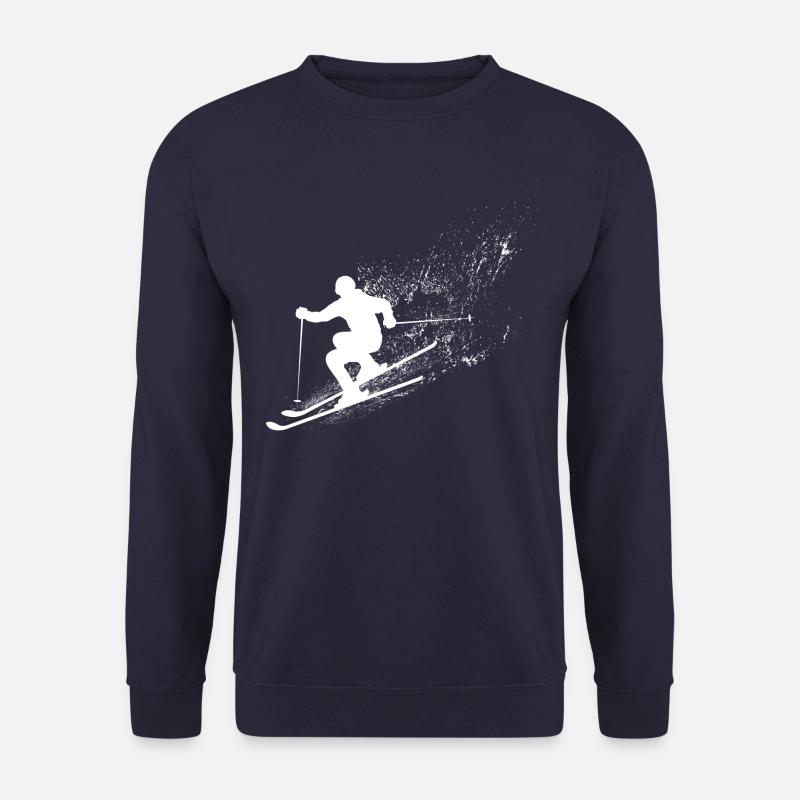 Ski, Pulverschnee, Wintersport, Skiurlaub - Unisex Pullover - Navy