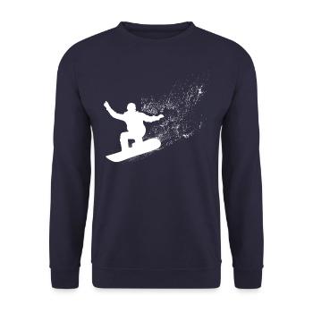 Snowboard, Halfpipe, Wintersport, Skiurlaub - Unisex Pullover - Navy - Vorne - Alina (178cm) & Michal (187cm)