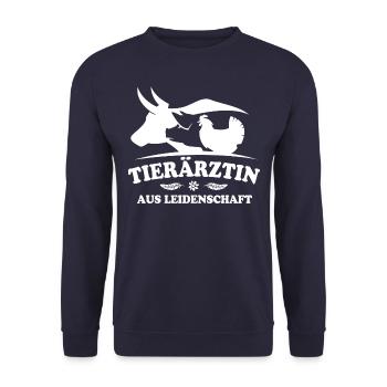 Tierärztin aus Leidenschaft - Unisex Pullover - Navy - Vorne - Alina (178cm) & Michal (187cm)