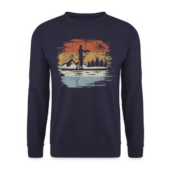 SUP Stand up paddling - Life is better on a board - Unisex Pullover - Navy - Vorne - Alina (178cm) & Michal (187cm)
