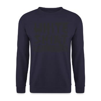 WHITE SHIRT - Black Edition - Unisex Pullover - Navy - Vorne - Alina (178cm) & Michal (187cm)