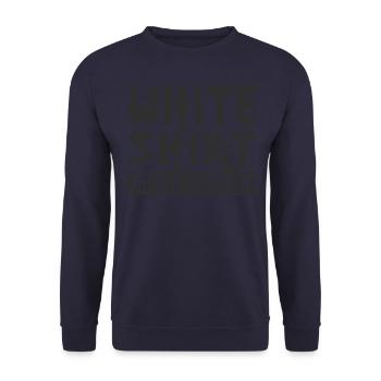 CHEMISE BLANCHE - Metal Edition - Sweat-shirt Unisexe - marine - Devant - Alina (178cm) & Michal (187cm)
