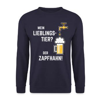 XLieblingstier (Dreifarbig) - Unisex Pullover - Navy - Vorne - Alina (178cm) & Michal (187cm)