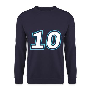 10 Zahl symbol - Unisex Pullover - Navy - Vorne - Alina (178cm) & Michal (187cm)