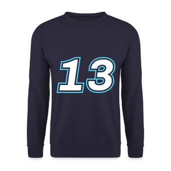 13 symbole de nombre - Sweat-shirt Unisexe - marine - Devant - Alina (178cm) & Michal (187cm)