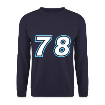 78 number symbol - Unisex Sweatshirt - navy - Front - Alina (178cm) & Michal (187cm)