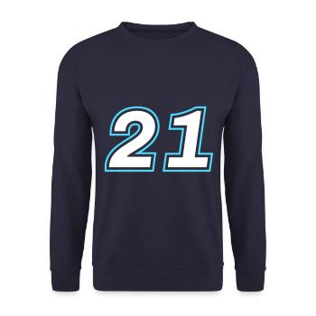 21 symbole de nombre - Sweat-shirt Unisexe - marine - Devant - Alina (178cm) & Michal (187cm)