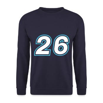 26 nombre symbole - Sweat-shirt Unisexe - marine - Devant - Alina (178cm) & Michal (187cm)