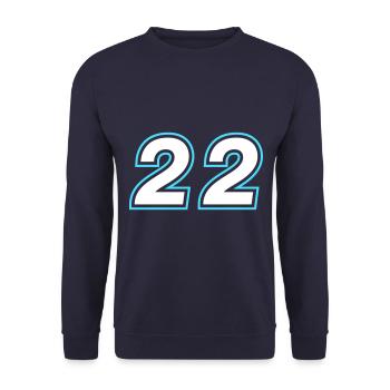 22 symbole de nombre - Sweat-shirt Unisexe - marine - Devant - Alina (178cm) & Michal (187cm)
