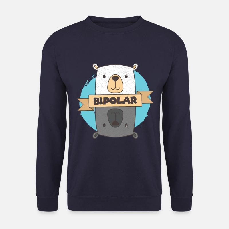 Bipolar T-Shirt - Eisbär Bipolar Geschenkidee - Unisex Pullover - Navy