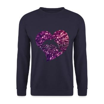 Dolphin heart - Unisex Sweatshirt - navy - Front - Alina (178cm) & Michal (187cm)