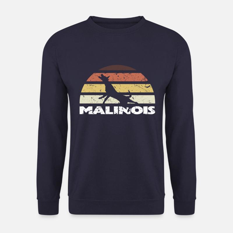 Malinois Retro Vintage Silhouette - Unisex Pullover - Navy