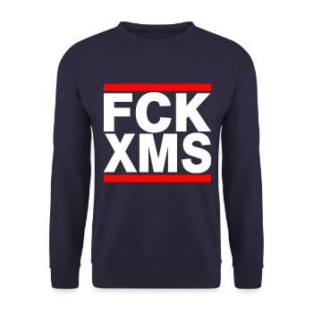 Weihnachten Anti Weihnachten Fuck Christmas XMas - Unisex Pullover - Navy - Vorne - Alina (178cm) & Michal (187cm)