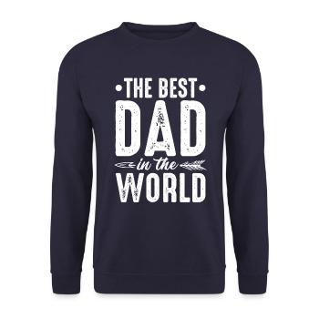 The best dad in the world Father's Day - Unisex Sweatshirt - navy - Front - Alina (178cm) & Michal (187cm)