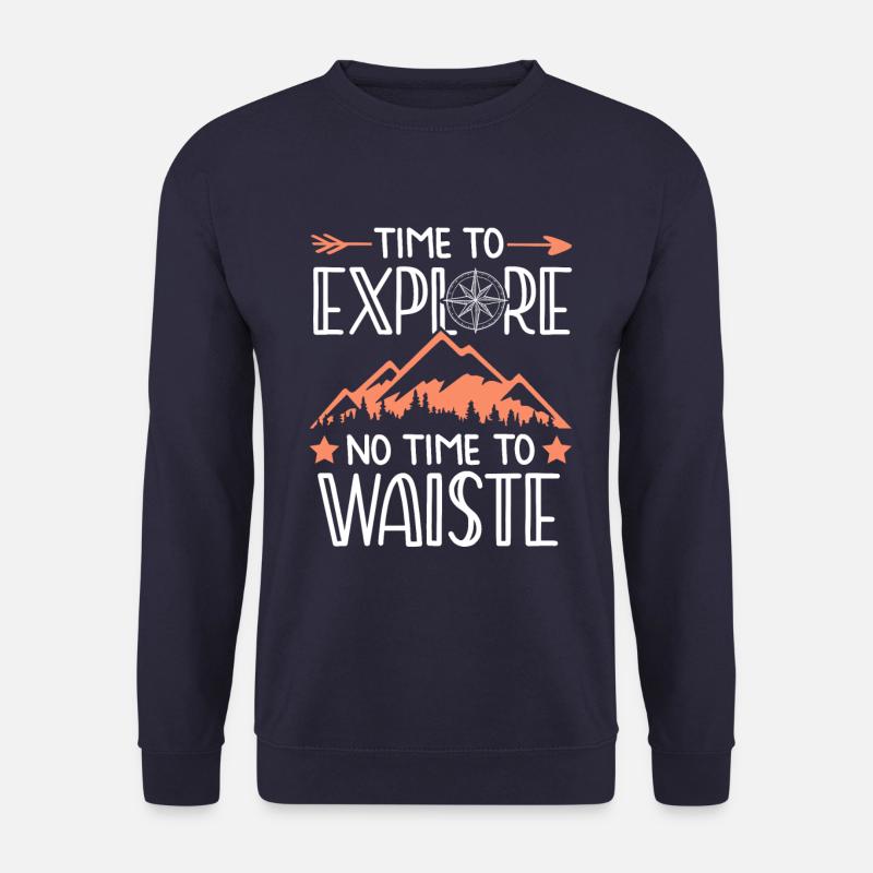 Explore Mountains Saying - Unisex Sweatshirt - navy