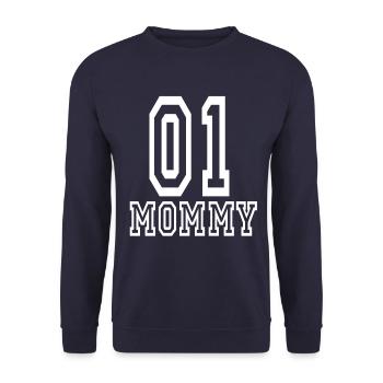first mother's day - Unisex Sweatshirt - navy - Front - Alina (178cm) & Michal (187cm)